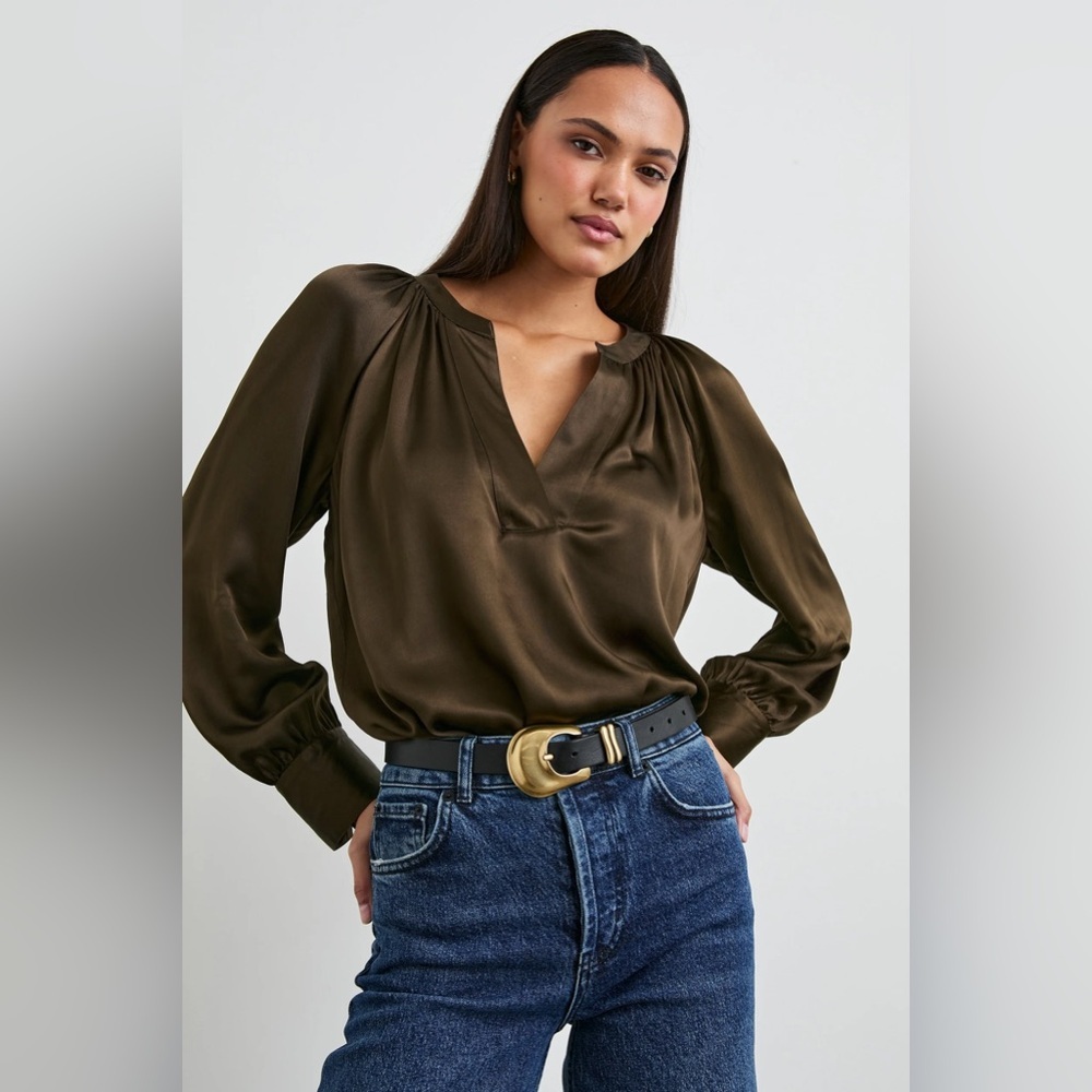Rails Wynna Top in Dark Moss - Size L - image 6